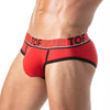 Slips Herren Sportlich Weich Mit Elastischem Jacquard-Bund Rot | TOF Paris
