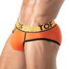 Sportliche Herren-Slips in Orange mit elastischem Jacquard-Bund | TOF Paris