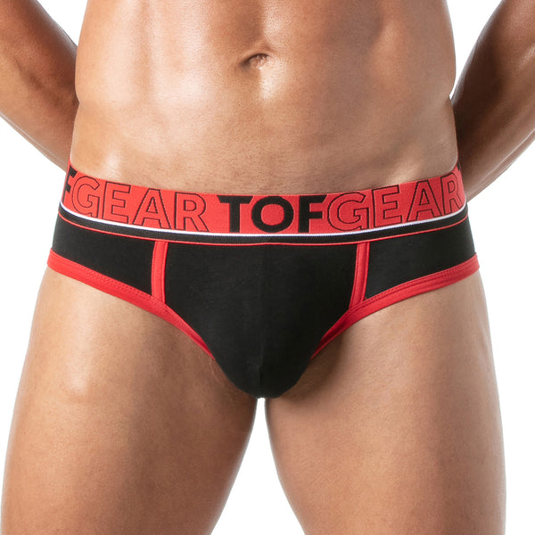 Slip Herren Sportlich Schwarz - Weicher Bi-Stretch Baumwolle & Jacquard-Bund | TOF Paris