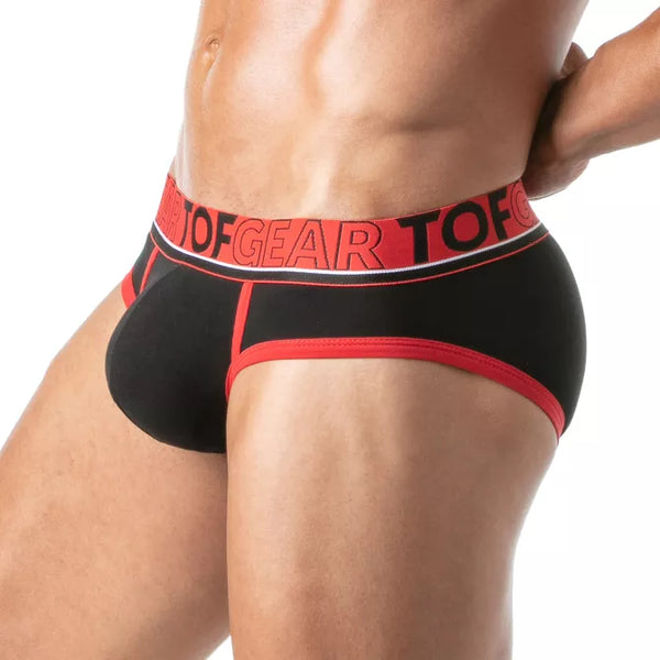 Slip Herren Sportlich Schwarz - Weicher Bi-Stretch Baumwolle & Jacquard-Bund | TOF Paris