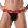 Jockstrap mit bi-stretch Baumwolle & flexiblem Jacquard-Bund, Schwarz | TOF Paris