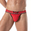 Jockstrap mit weichem Bi-Stretch Baumwollstoff & Jacquard-Bund, Rot | TOF Paris