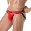 Jockstrap mit weichem Bi-Stretch Baumwollstoff & Jacquard-Bund, Rot | TOF Paris