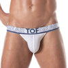 Jockstrap mit bi-stretch Baumwolle & flexiblem Jacquard-Bund Weiß | TOF Paris