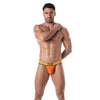 Jockstrap Orange mit flexiblem Jacquard-Bund & weichem Bi-Stretch Baumwollstoff | TOF Paris