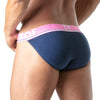 Tanga mit weichem Bi-Stretch & flexiblem Jacquard-Bund Marineblau | TOF Paris