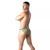 Tanga Khaki - Weicher Bi-Stretch Stoff mit Jacquard-Bund | TOF Paris