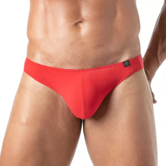 Herren String - Weicher Bi-Stretch, Enganliegend & Komfortabel, Rot | TOF Paris