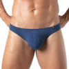 Herren String Marineblau mit weichem Baumwoll-Stretch und Logo-Bund | TOF Paris