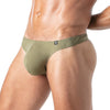 Herren String Khaki - Weicher Bi-Stretch, Slim Fit Bund | TOF Paris