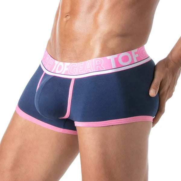 Boxershorts Marineblau mit elastischem Jacquard-Bund, sportlich & bequem | TOF Paris