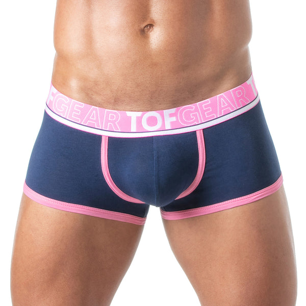 Boxershorts Marineblau mit elastischem Jacquard-Bund, sportlich & bequem | TOF Paris