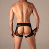 Bare-Mesh Shorty-Chaps Schwarz von Absolu Male