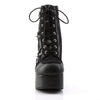 CHARADE-100 Plateau Stiefeletten Schwarz Matt Nieten von DemoniaCult – Ansicht 2