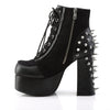 CHARADE-100 Plateau Stiefeletten Schwarz Matt Nieten von DemoniaCult – Ansicht 3