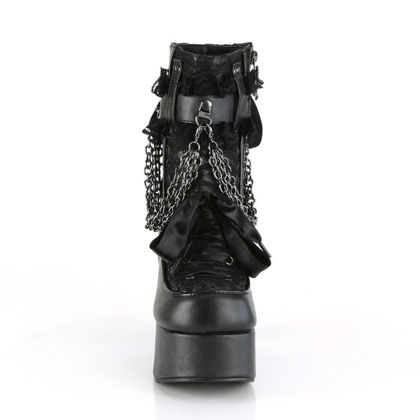 CHARADE-110 Plateau Stiefeletten - Schwarz von DemoniaCult – Ansicht 2