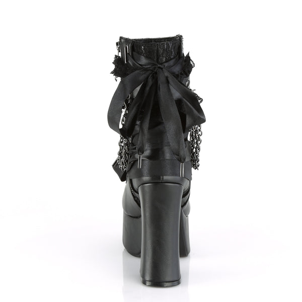 CHARADE-110 Plateau Stiefeletten - Schwarz von DemoniaCult – Ansicht 4