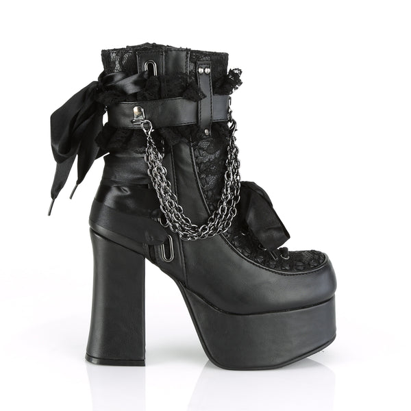 CHARADE-110 Plateau Stiefeletten - Schwarz von DemoniaCult – Ansicht 5