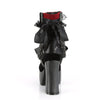 CHARADE-110 Plateau Stiefeletten Schwarz Matt Rot mit Schleifchen von DemoniaCult – Ansicht 4