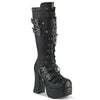 CHARADE-230 Plateau Stiefel Schwarz Matt von DemoniaCult