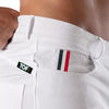 Weiße verführerische Chino Hose mit körperbetontem Schnitt von TOF Paris – Ansicht 4