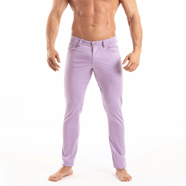 Herren Chino Pants - Stretchkomfort & schlanke Passform, lila | TOF Paris