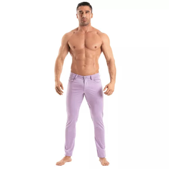 Herren Chino Pants - Stretchkomfort & schlanke Passform, lila | TOF Paris