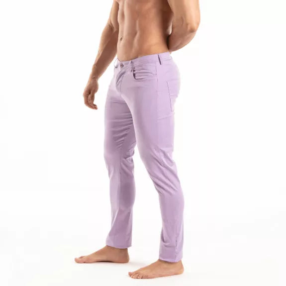Herren Chino Pants - Stretchkomfort & schlanke Passform, lila | TOF Paris
