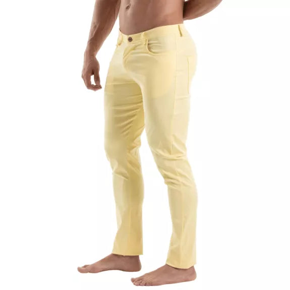 Herren Chino Pants - Komfortabler Stretch, stylischer Slim Fit Gelb | TOF Paris