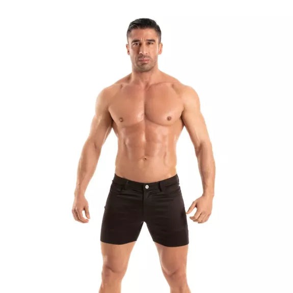 Chino Shorts Slim Fit mit Stretch & 5 praktischen Taschen schwarz | TOF Paris