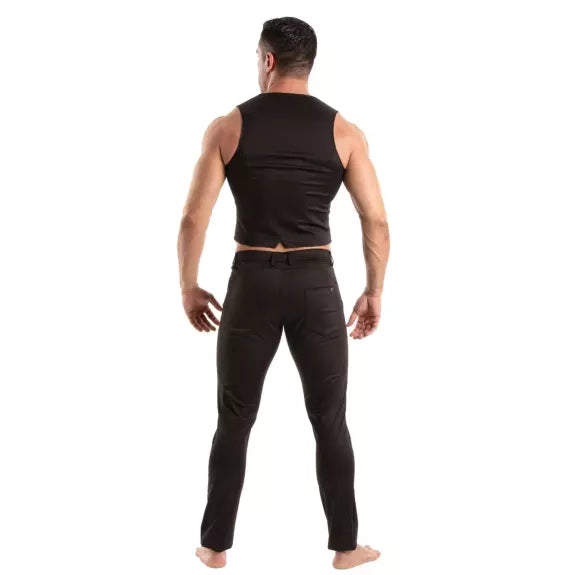Chino Weste Herren Slim Fit Stretch - Eleganz in Schwarz | TOF Paris