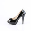 CHLOE-01 Plateau Pumps Lack Schwarz von Pleaser Pink Label – Ansicht 3
