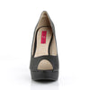 CHLOE-01 Plateau Pumps - Schwarz von Pleaser Pink Label – Ansicht 2