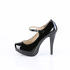 CHLOE-02 Plateau Pumps Lack Schwarz | Pleaser Pink Label SALE