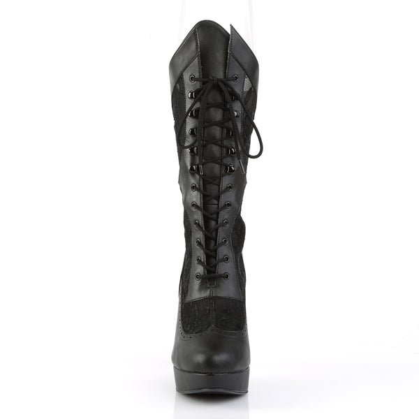 CHLOE-115 Plateau Stiefeletten Schwarz von Pleaser Pink Label – Ansicht 2