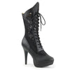 CHLOE-115 Plateau Stiefeletten Schwarz von Pleaser Pink Label
