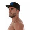 Schwarzblaue Circuit Cap im urbanen Streetstyle Look von TOF Paris – Ansicht 2