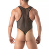 Body Thong Herren - Schwarz, elastisch & atmungsaktiv, transparent, Schwarz | TOF Paris