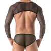 Fishnet Bolero Herren - Transparenter Mesh, Komfort & Eleganz, Schwarz | TOF Paris