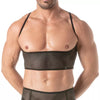 Bustier Herren Fishnet Mesh - Verstellbar & Atmungsaktiv, Schwarz | TOF Paris