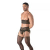 Bustier Herren Fishnet Mesh - Verstellbar & Atmungsaktiv, Schwarz | TOF Paris