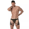 Herrenstring Fishnet Chaps - elastisch, transparent & provokativ, Schwarz | TOF Paris