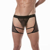 Herrenstring Fishnet Chaps - elastisch, transparent & provokativ, Schwarz | TOF Paris