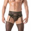 Herren Strumpfhalter Netzdesign - Verstellbar & Atmungsaktiv, Schwarz | TOF Paris