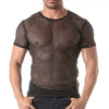 Mesh T-Shirt Herren - Transparenter Look, Atmungsaktiv & Enganliegend, Schwarz | TOF Paris