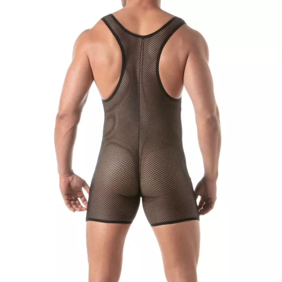 Wrestling Body Herren Mesh-Body mit elastischem Komfort in Schwarz | TOF Paris