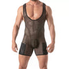 Wrestling Body Herren Mesh-Body mit elastischem Komfort in Schwarz | TOF Paris