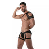 Schwarzes Circuit Leg Harness mit elastischer Premium Passform von TOF Paris – Ansicht 2