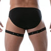 Schwarzes Circuit Leg Harness mit elastischer Premium Passform von TOF Paris – Ansicht 3