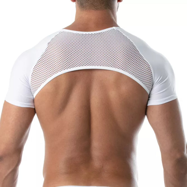 Weißes Circuit Mesh-Harness von TOF Paris – Ansicht 3